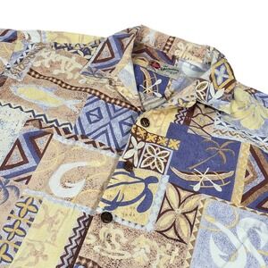Hilo Hattie Men's Large‎ Aloha Hawaiian Print Button Up Short Sleeve Shirt